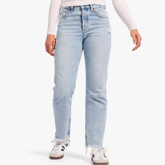 Nuuds The Straight Jeans Classic Fit Size 32 Ranger Wash Distressed 29” Inseam - Picture 2 of 16